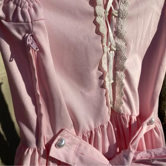 Pink Lolita Ruffled Lace-up Dress from Bodyline Tokyo Japan Harajuku Kawaii - Picture 9 of 10